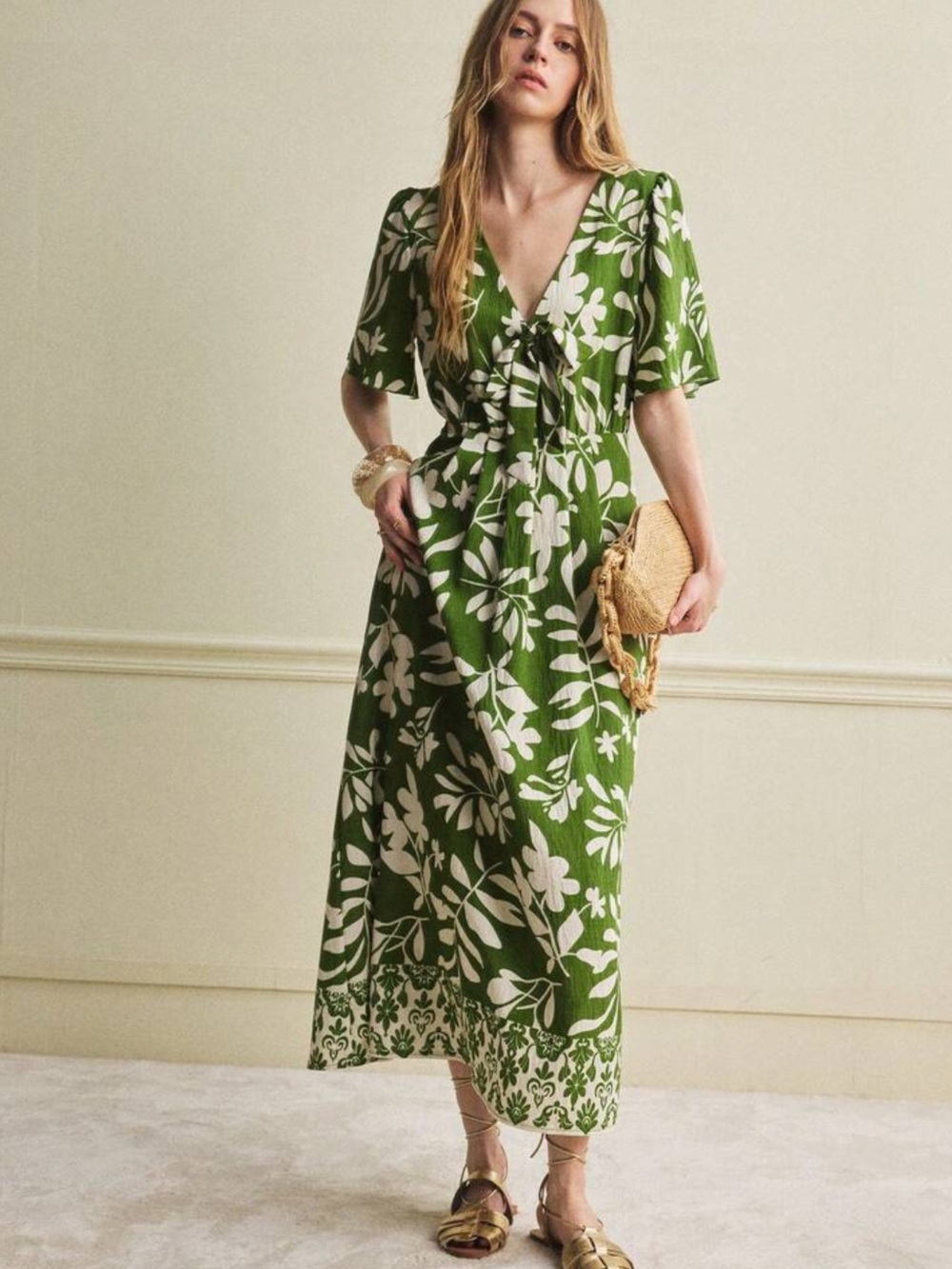 Floral Tie Front Dress